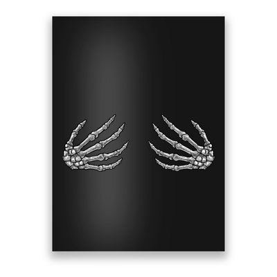 Skeleton Hands Women Spooky Halloween Rock Band Concerts Poster