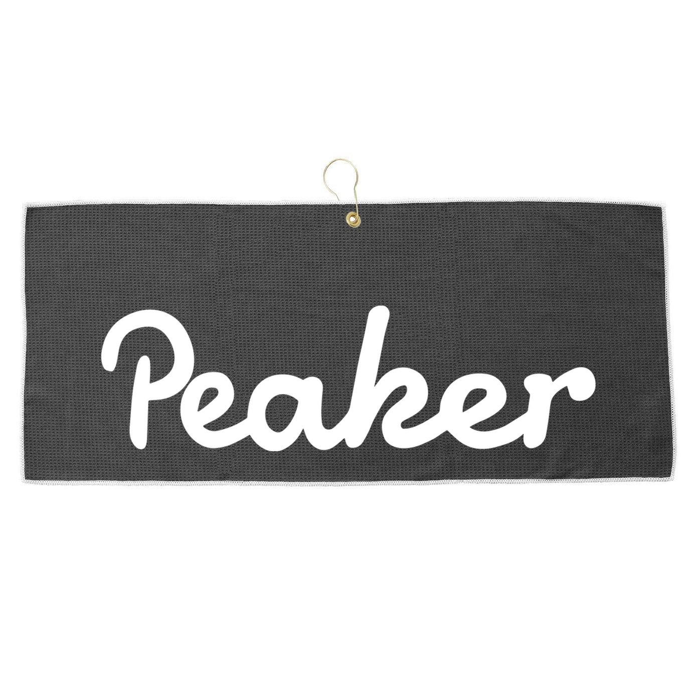 Sam Heughan Wearing Peaker Large Microfiber Waffle Golf Towel