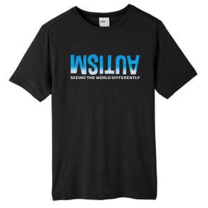 Seeing He World Differently Autism Awareness Tall Fusion ChromaSoft Performance T-Shirt