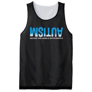 Seeing He World Differently Autism Awareness Mesh Reversible Basketball Jersey Tank