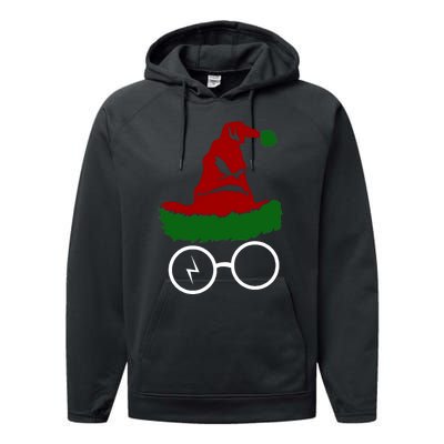 Sorting Hat Wizard Christmas Harry Xmas Gift Idea Performance Fleece Hoodie