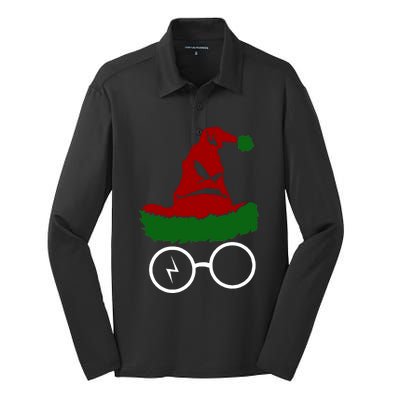 Sorting Hat Wizard Christmas Harry Xmas Gift Idea Silk Touch Performance Long Sleeve Polo