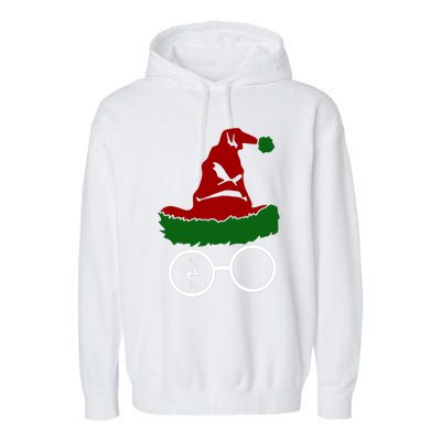 Sorting Hat Wizard Christmas Harry Xmas Gift Idea Garment-Dyed Fleece Hoodie