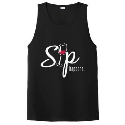 Sip Happens Wine Sarcastic Wine Fan Lovers Design PosiCharge Competitor Tank