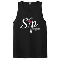 Sip Happens Wine Sarcastic Wine Fan Lovers Design PosiCharge Competitor Tank