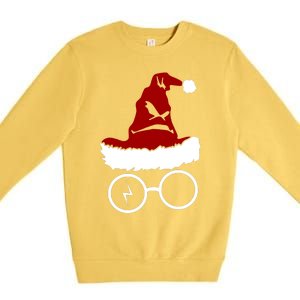 Sorting Hat Wizard Christmas Harry Xmas Gift Idea Premium Crewneck Sweatshirt