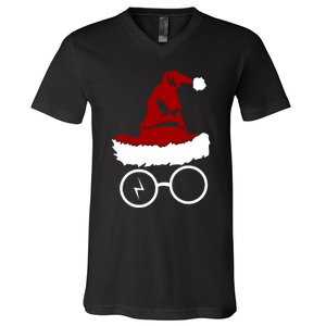 Sorting Hat Wizard Christmas Harry Xmas Gift Idea V-Neck T-Shirt