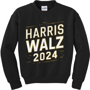 Support Harris Walz 2024 Election Kamala Harris Tim Watz Kids Sweatshirt