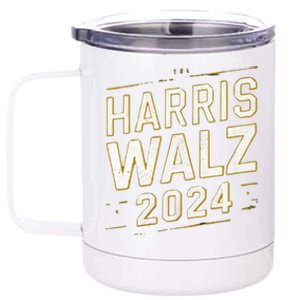 Support Harris Walz 2024 Election Kamala Harris Tim Watz 12 oz Stainless Steel Tumbler Cup