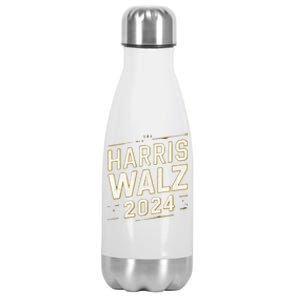 Support Harris Walz 2024 Election Kamala Harris Tim Watz Stainless Steel Insulated Water Bottle