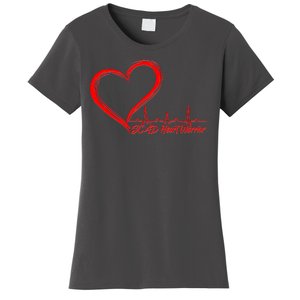 SCAD Heart Warrior Heartbeat Heart Health Awareness Women's T-Shirt