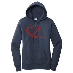 SCAD Heart Warrior Heartbeat Heart Health Awareness Women's Pullover Hoodie