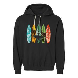 Surfboarder Hawaii Wave Surfing Surfboard Lover Beach Surfer Garment-Dyed Fleece Hoodie