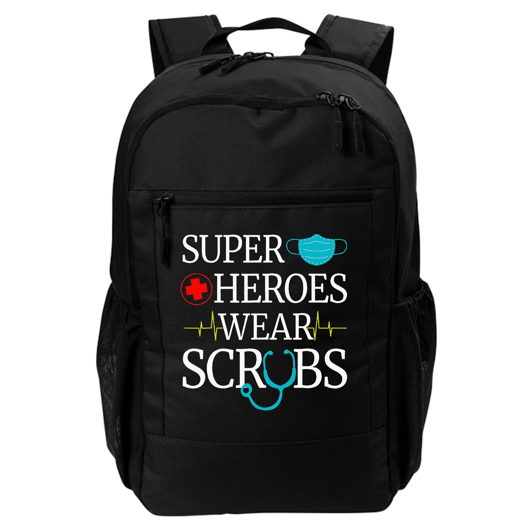 Super Heroes Wear Scrubs Nursing Cute Medical Nurse Backpack