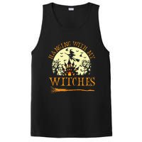 Spooky Halloween Witch Design with Broom and Bat PosiCharge Competitor Tank