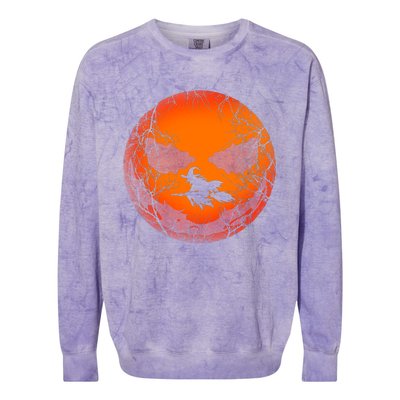 Scary Halloween Witch Wicked Moon Design Costume Gift Colorblast Crewneck Sweatshirt