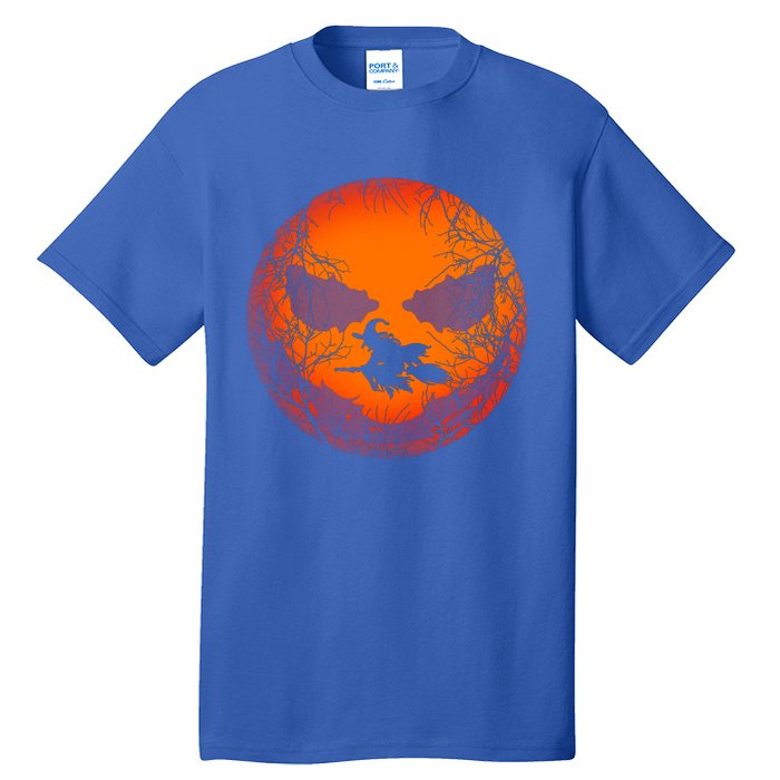 Scary Halloween Witch Wicked Moon Design Costume Gift Tall T-Shirt