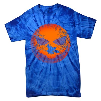 Scary Halloween Witch Wicked Moon Design Costume Gift Tie-Dye T-Shirt