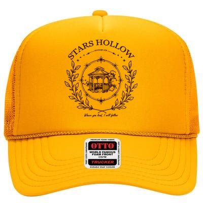 Stars Hollow Where You Lead I Will Follow High Crown Mesh Back Trucker Hat