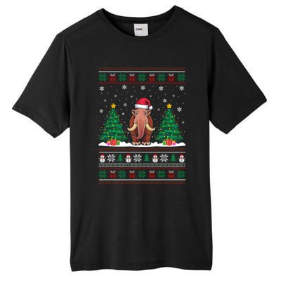 Santa Hat Woolly Mammoth Christmas Tree Lights Ugly Meaningful Gift Tall Fusion ChromaSoft Performance T-Shirt