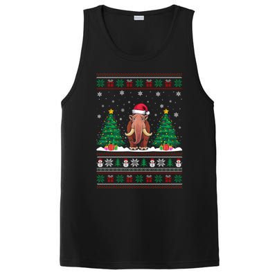 Santa Hat Woolly Mammoth Christmas Tree Lights Ugly Meaningful Gift PosiCharge Competitor Tank