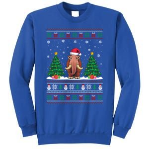 Santa Hat Woolly Mammoth Christmas Tree Lights Ugly Meaningful Gift Sweatshirt