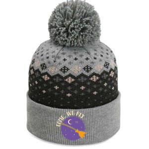 Spooky Halloween Witch I Witches Broom I Come We Fly Gift The Baniff Cuffed Pom Beanie