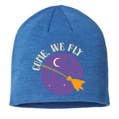 Spooky Halloween Witch I Witches Broom I Come We Fly Gift Sustainable Beanie