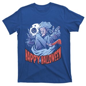 Scary Halloween Witch Full Moon Pumpkins Castle Great Gift T-Shirt