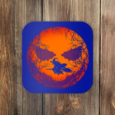 Scary Halloween Witch Wicked Moon Design Costume Cool Gift Coaster