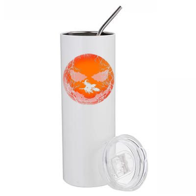 Scary Halloween Witch Wicked Moon Design Costume Cool Gift Stainless Steel Tumbler