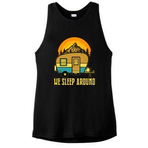 Sunset Holiday We Sleep Around RV Camping Gift Ladies PosiCharge Tri-Blend Wicking Tank