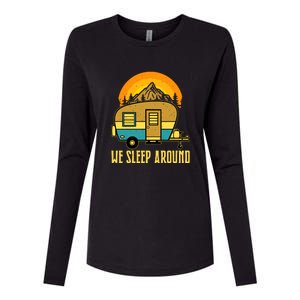 Sunset Holiday We Sleep Around RV Camping Gift Womens Cotton Relaxed Long Sleeve T-Shirt