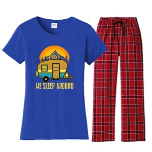 Sunset Holiday We Sleep Around RV Camping Gift Women's Flannel Pajama Set