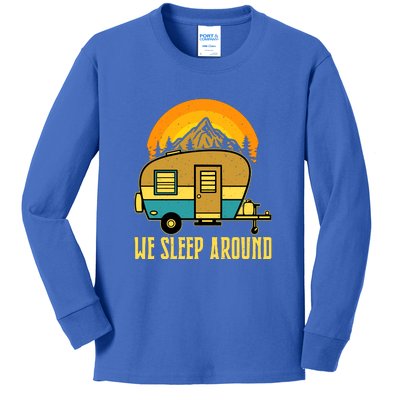 Sunset Holiday We Sleep Around RV Camping Gift Kids Long Sleeve Shirt