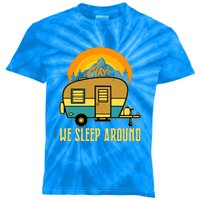 Sunset Holiday We Sleep Around RV Camping Gift Kids Tie-Dye T-Shirt