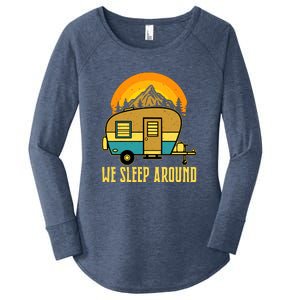 Sunset Holiday We Sleep Around RV Camping Gift Women's Perfect Tri Tunic Long Sleeve Shirt