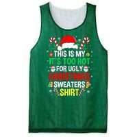 Santa Hat Xmas This Is My Its Too Hot For Ugly Christmas Sweaters Gift Mesh Reversible Basketball Jersey Tank