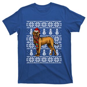 Santa Hat Xmas Brown Great Dane Ugly Christmas Gift T-Shirt