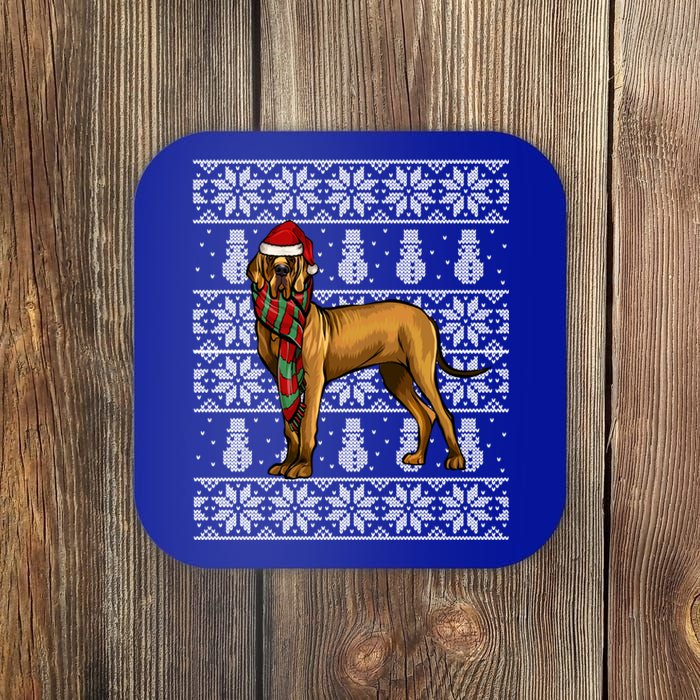 Santa Hat Xmas Brown Great Dane Ugly Christmas Gift Coaster