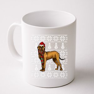 Santa Hat Xmas Brown Great Dane Ugly Christmas Gift Coffee Mug