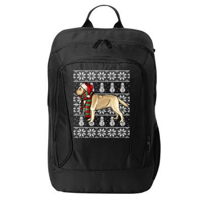 Santa Hat Xmas Yellow Labrador Retriever Ugly Christmas Meaningful Gift City Backpack