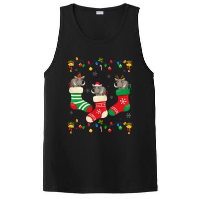 Santa Hat Xmas Light Funny Three Boar in Christmas Socks PosiCharge Competitor Tank