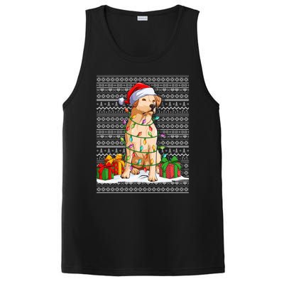 Santa Hat Xmas Yellow Labrador Retriever Ugly Christmas Gift PosiCharge Competitor Tank