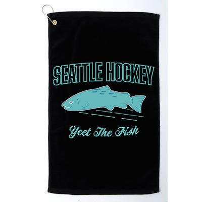 Seattle Hockey Yeet The Fish Platinum Collection Golf Towel