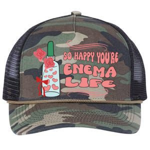 So Happy Youre Enema Life Funny Nurse Happy Valentines Day Gift Retro Rope Trucker Hat Cap