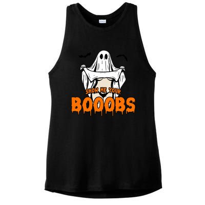 Show He Your Booobs Ladies PosiCharge Tri-Blend Wicking Tank