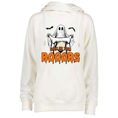 Show He Your Booobs Womens Funnel Neck Pullover Hood