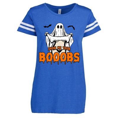 Show He Your Booobs Enza Ladies Jersey Football T-Shirt