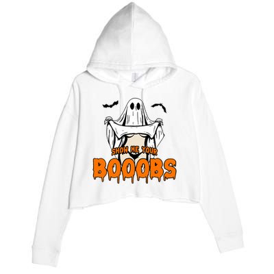 Show He Your Booobs Crop Fleece Hoodie